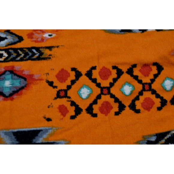 Wrangler Retro Top Shirt Womens Medium Pullover Yellow with Aztec Print - Picture 9 of 13